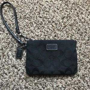 Black coach wristlet